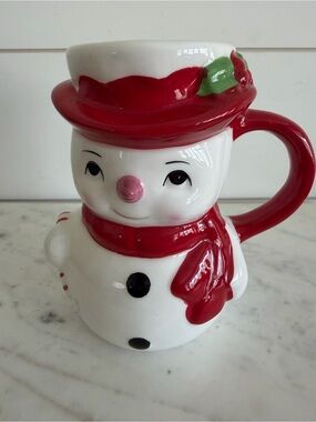 Pottery Barn Snowman Mug